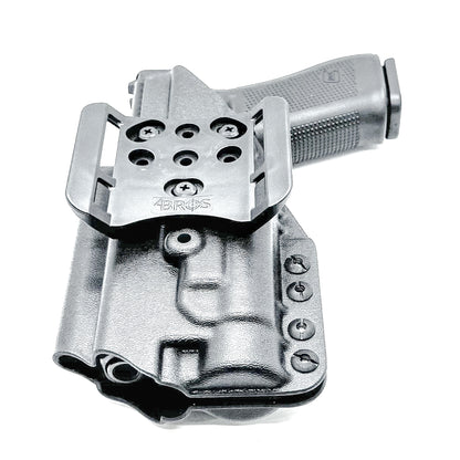 For the best Outside Waistband OWB Holster for the Glock 17 and 47 Gen 5 pistols with the Streamlight TLR-1 HL, shop Four Brothers 4BROS Holsters. 