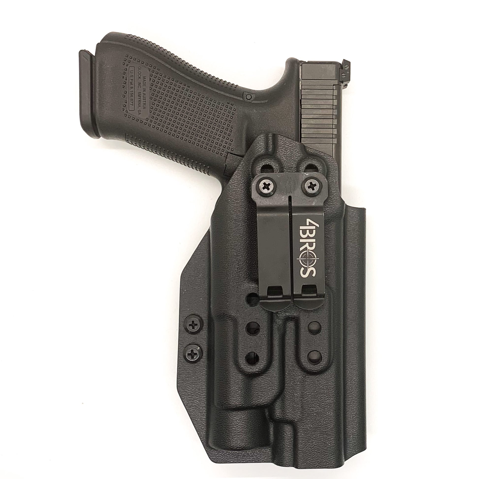 For the best IWB Kydex Inside Waistband Holster for the Glock 17, 34, and 47 Gen 5 pistols with the Streamlight TLR-1 HL, shop Four Brothers 4BROS Holsters. 