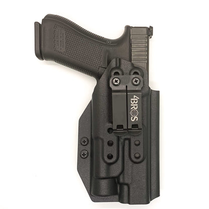For the best IWB Kydex Inside Waistband Holster for the Glock 17, 34, and 47 Gen 5 pistols with the Streamlight TLR-1 HL, shop Four Brothers 4BROS Holsters. 