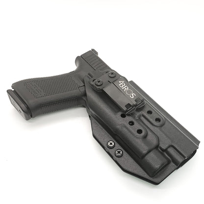 For the best IWB Kydex Inside Waistband Holster for the Glock 17, 34, and 47 Gen 5 pistols with the Streamlight TLR-1 HL, shop Four Brothers 4BROS Holsters. 