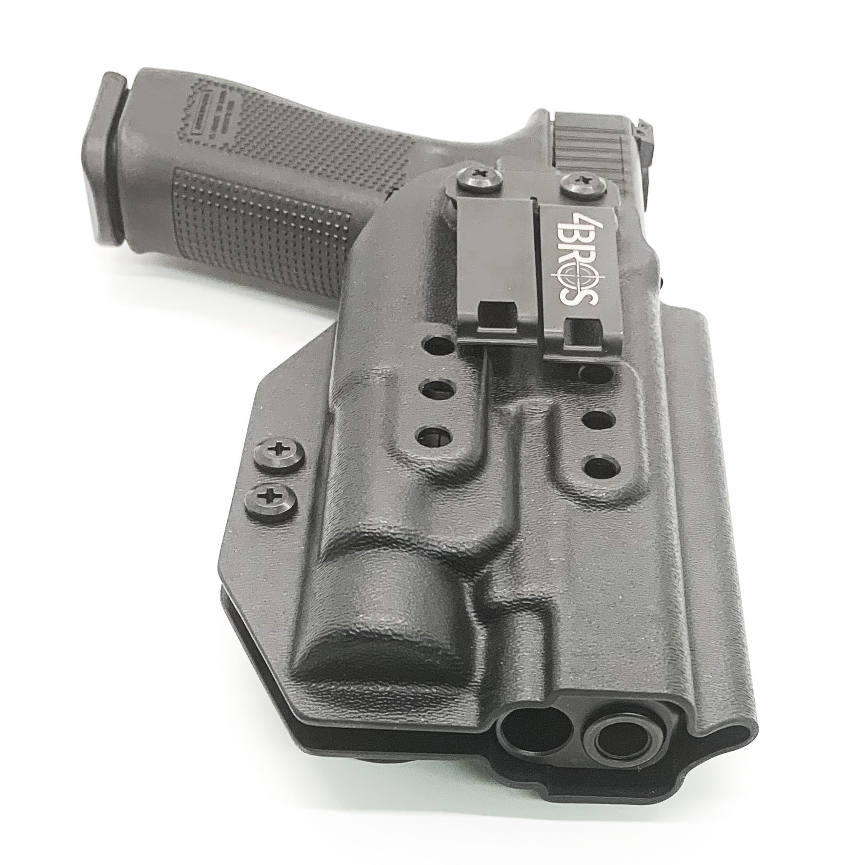 For the best IWB Kydex Inside Waistband Holster for the Glock 17, 34, and 47 Gen 5 pistols with the Streamlight TLR-1 HL, shop Four Brothers 4BROS Holsters. 