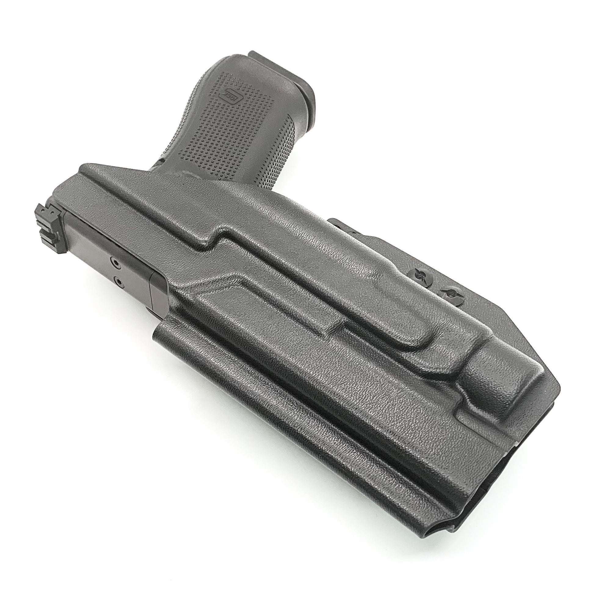 For the best IWB Kydex Inside Waistband Holster for the Glock 17, 34, and 47 Gen 5 pistols with the Streamlight TLR-1 HL, shop Four Brothers 4BROS Holsters. 