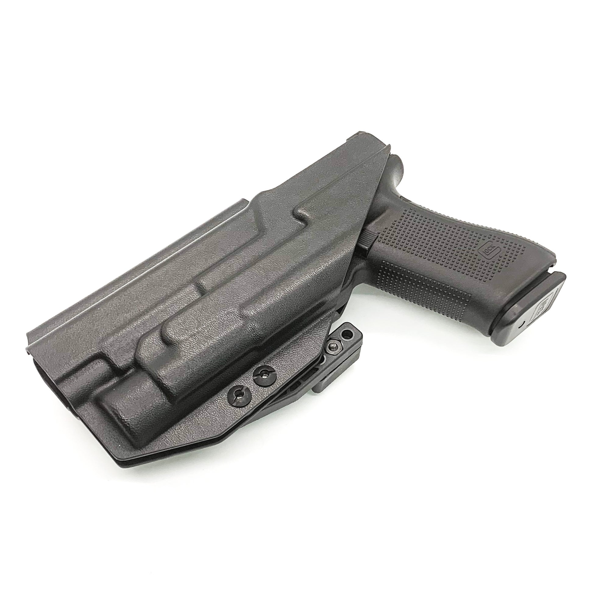 For the best IWB Kydex Inside Waistband Holster for the Glock 17, 34, and 47 Gen 5 pistols with the Streamlight TLR-1 HL, shop Four Brothers 4BROS Holsters. 