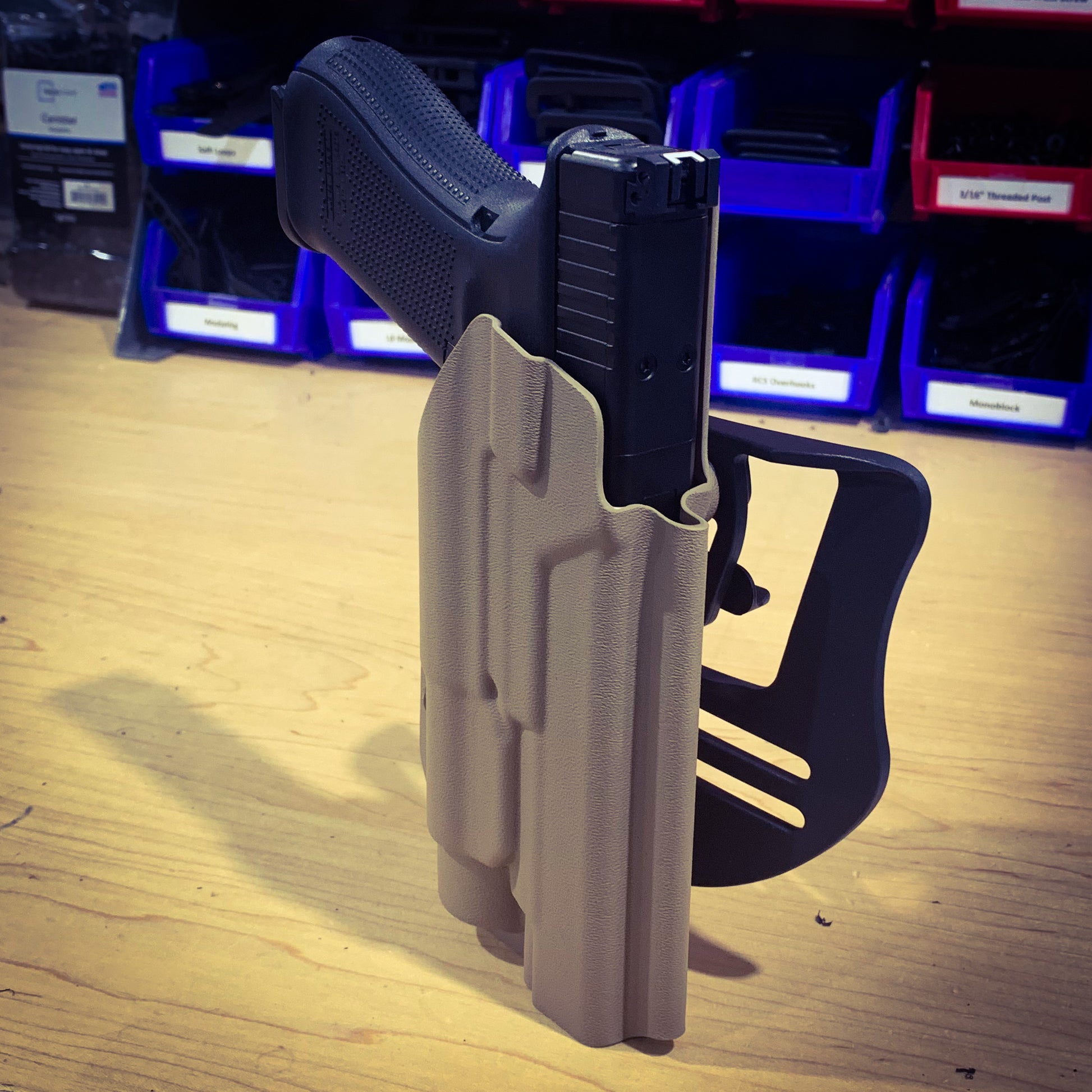 For the best Outside Waistband OWB Holster for the Glock 17, 34, and 47 Gen 5 pistols with the Streamlight TLR-1 HL, shop Four Brothers 4BROS Holsters. 