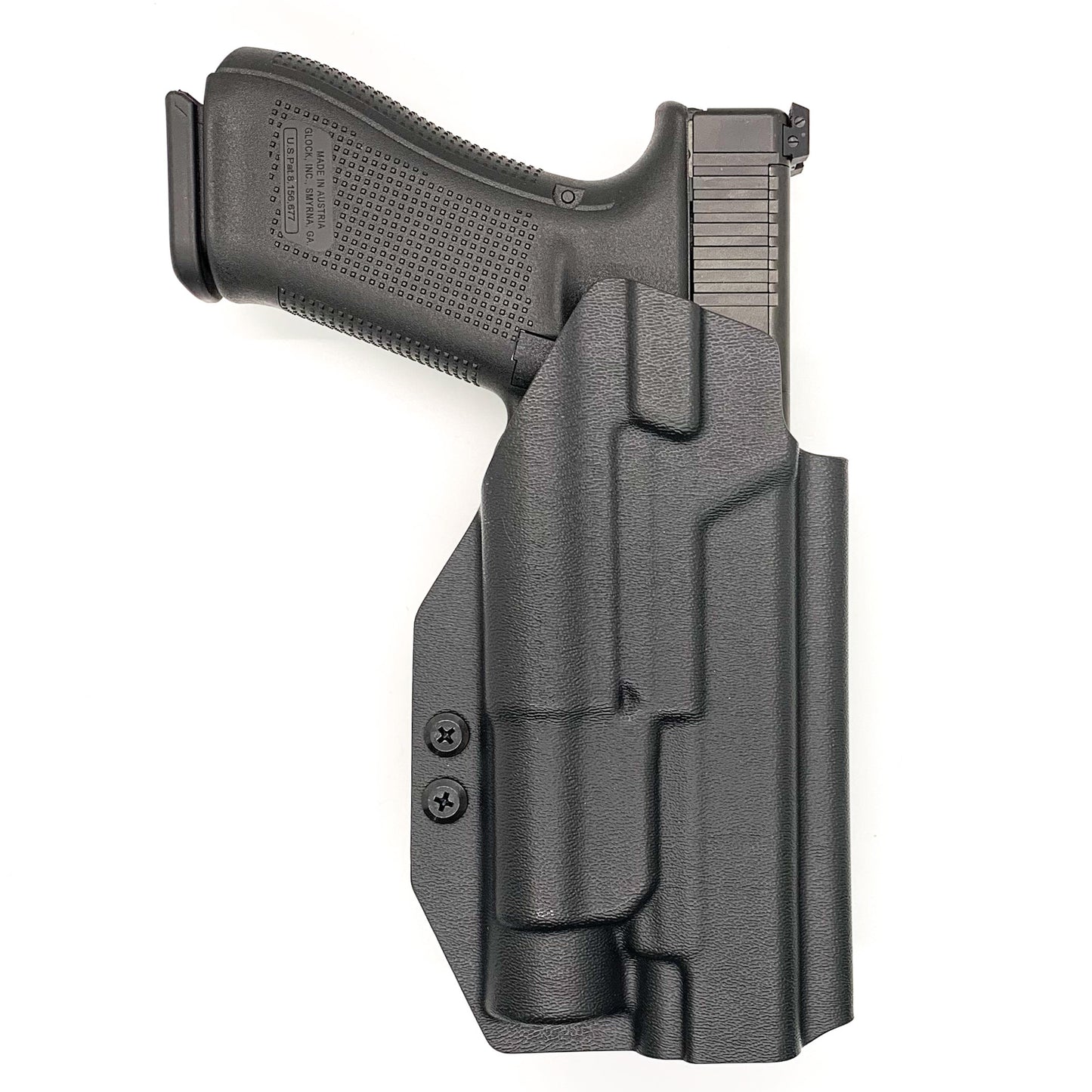 For the best Outside Waistband OWB Holster for the Glock 17, 34, and 47 Gen 5 pistols with the Streamlight TLR-1 HL, shop Four Brothers 4BROS Holsters. 