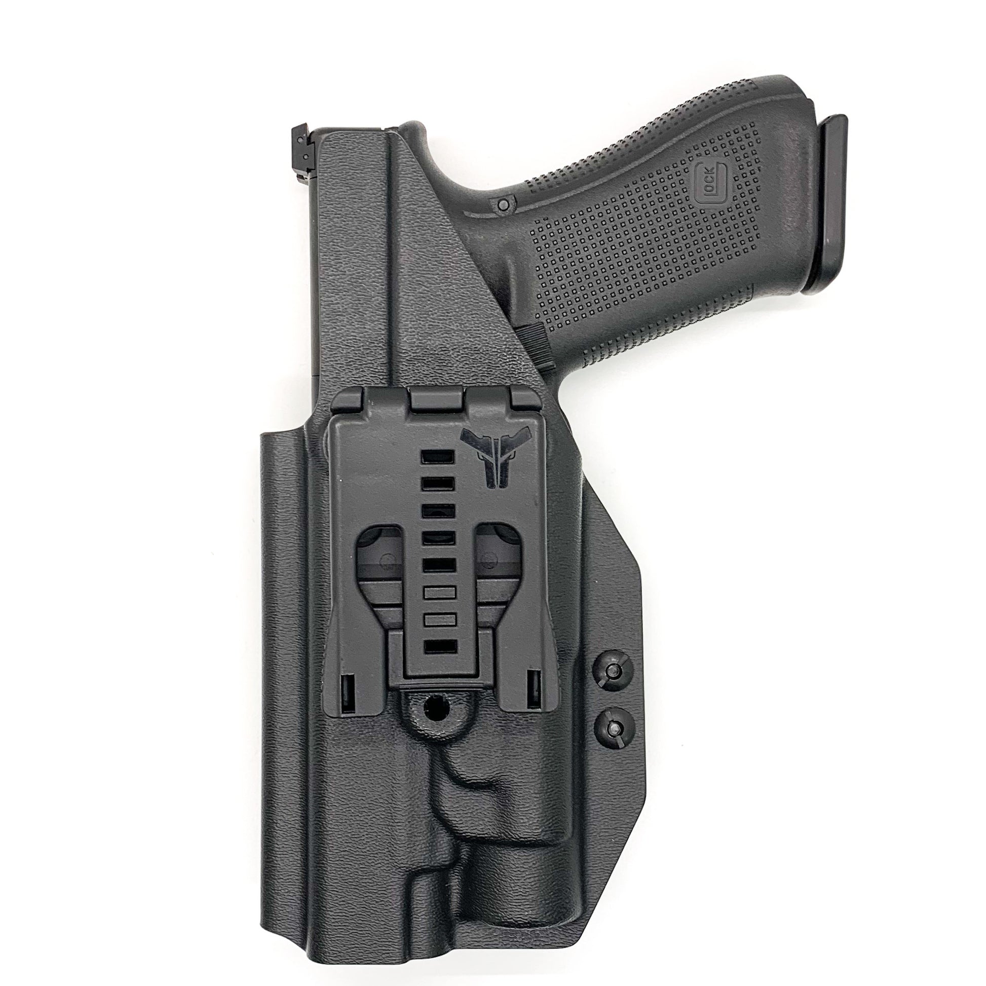 For the best Outside Waistband OWB Holster for the Glock 17, 34, and 47 Gen 5 pistols with the Streamlight TLR-1 HL, shop Four Brothers 4BROS Holsters. 