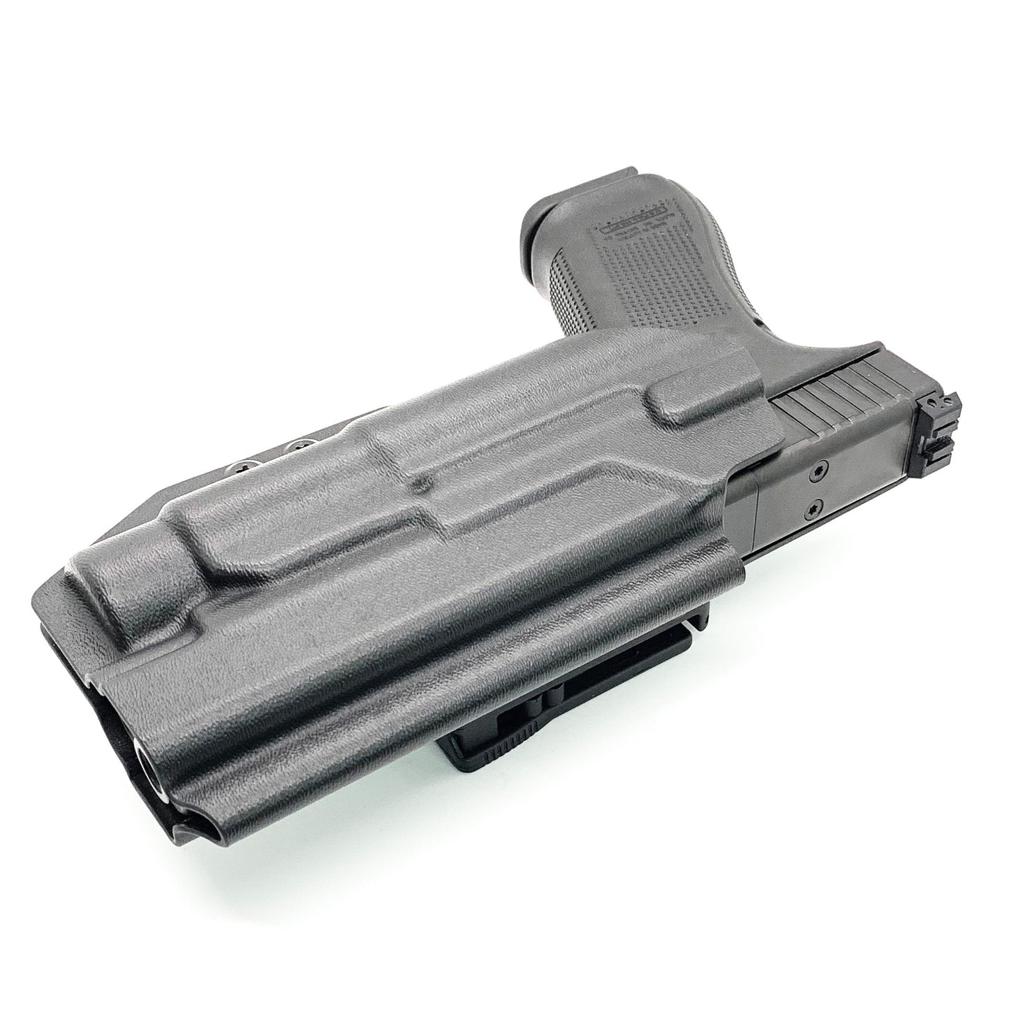 For the best Outside Waistband OWB Holster for the Glock 17, 34, and 47 Gen 5 pistols with the Streamlight TLR-1 HL, shop Four Brothers 4BROS Holsters. 