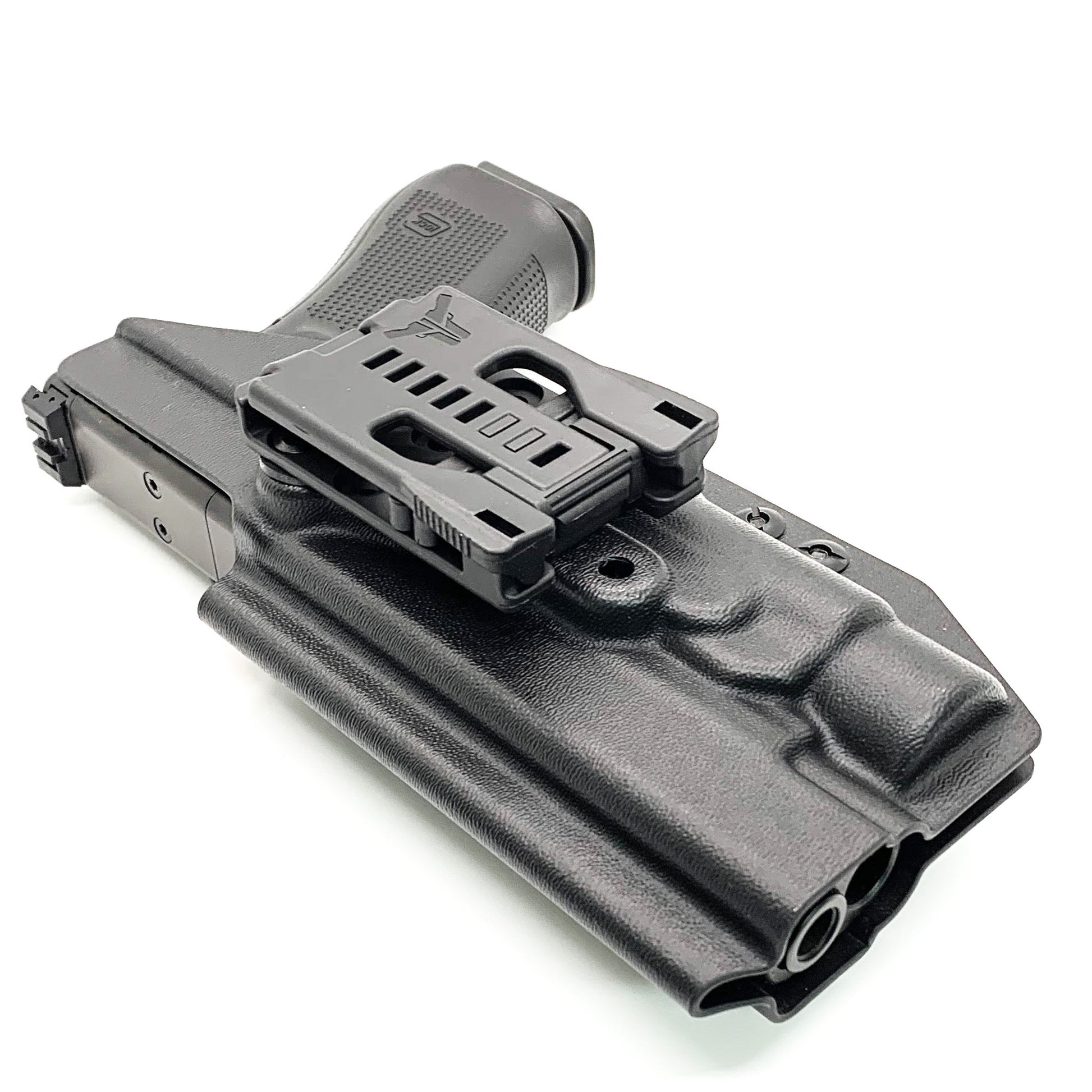 For the best Outside Waistband OWB Holster for the Glock 17, 34, and 47 Gen 5 pistols with the Streamlight TLR-1 HL, shop Four Brothers 4BROS Holsters. 