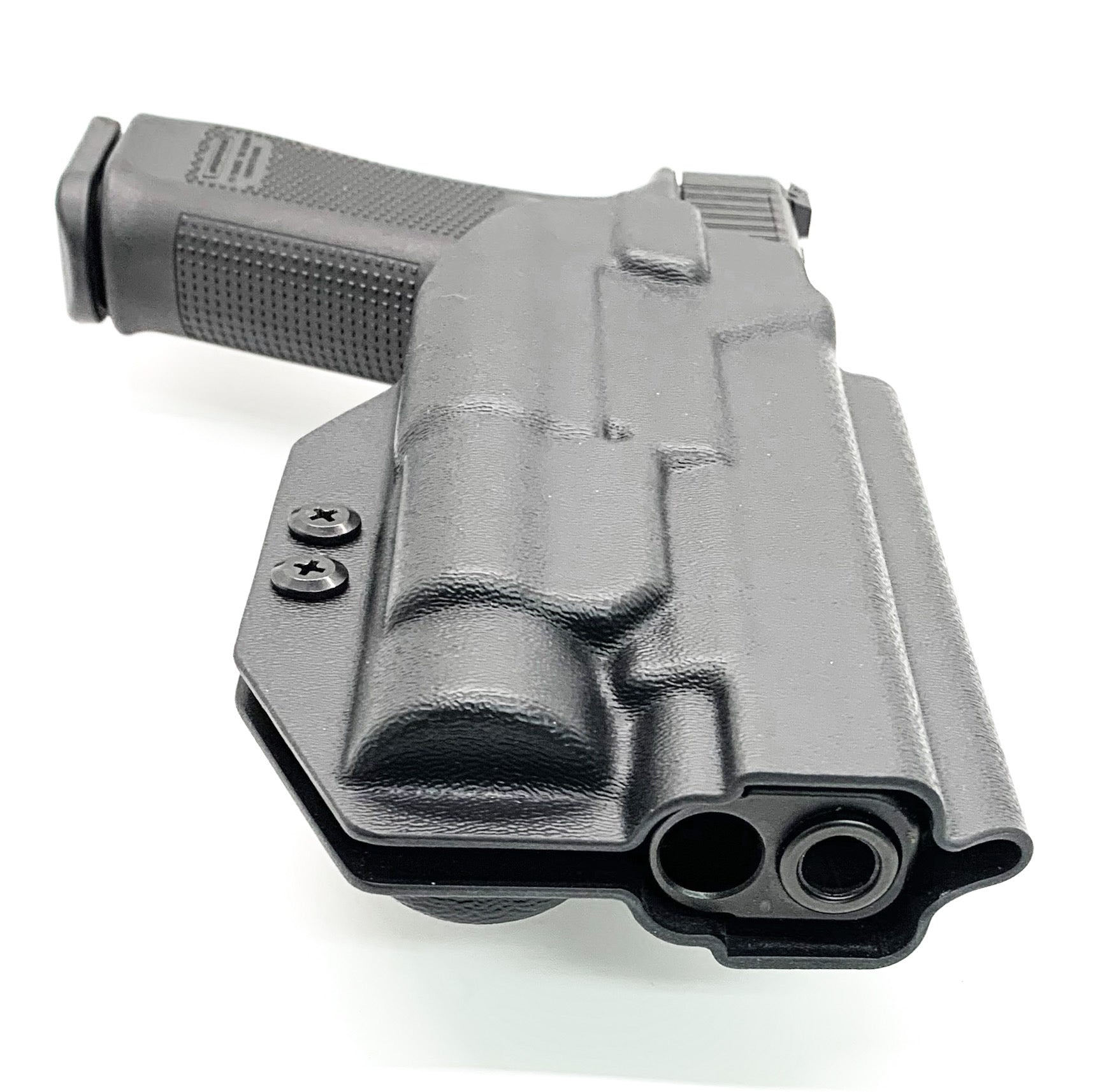 For the best Outside Waistband OWB Holster for the Glock 17, 34, and 47 Gen 5 pistols with the Streamlight TLR-1 HL, shop Four Brothers 4BROS Holsters. 