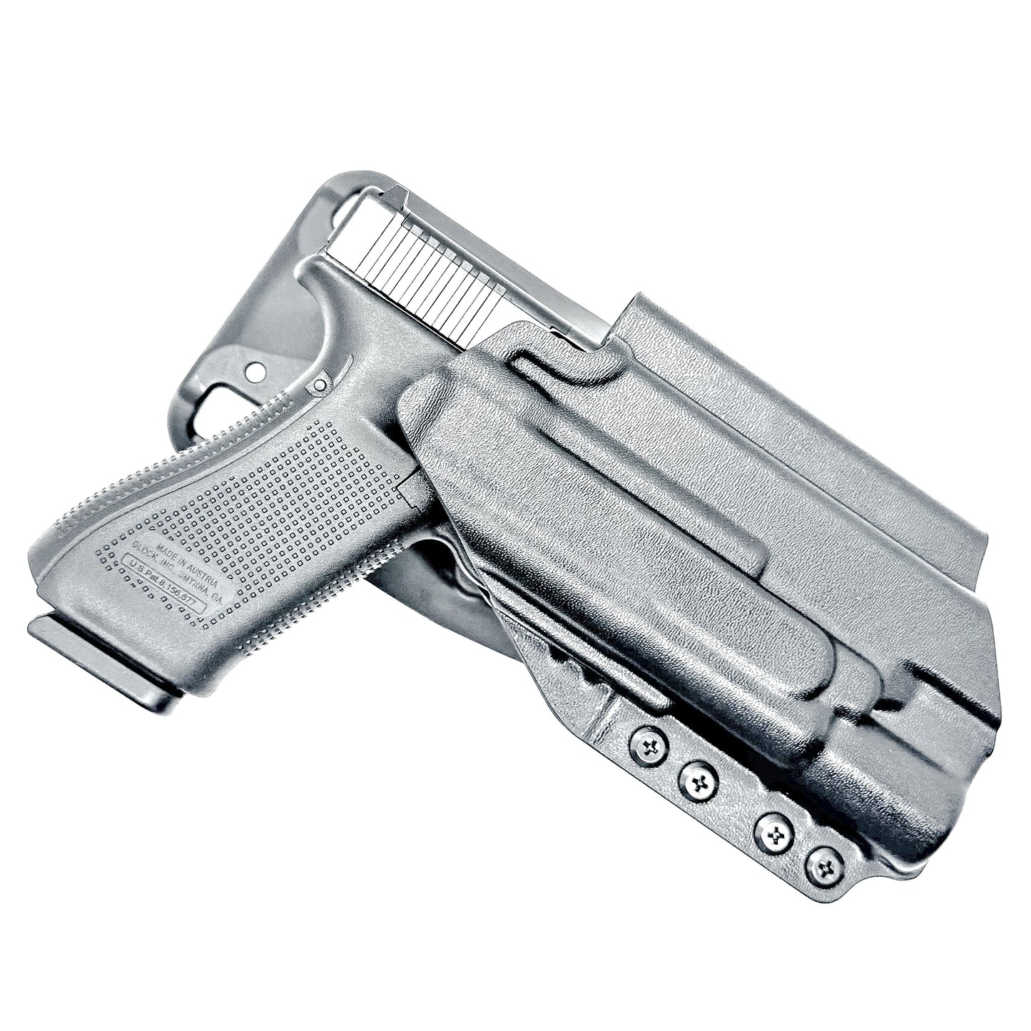 Duty & Competition OWB holster for the Glock 17 or 47 with the Surefire X300.  Shown in black with the Duty Drop attachment.