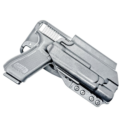 Duty & Competition OWB holster for the Glock 17 or 47 with the Surefire X300.  Shown in black with the Duty Drop attachment.