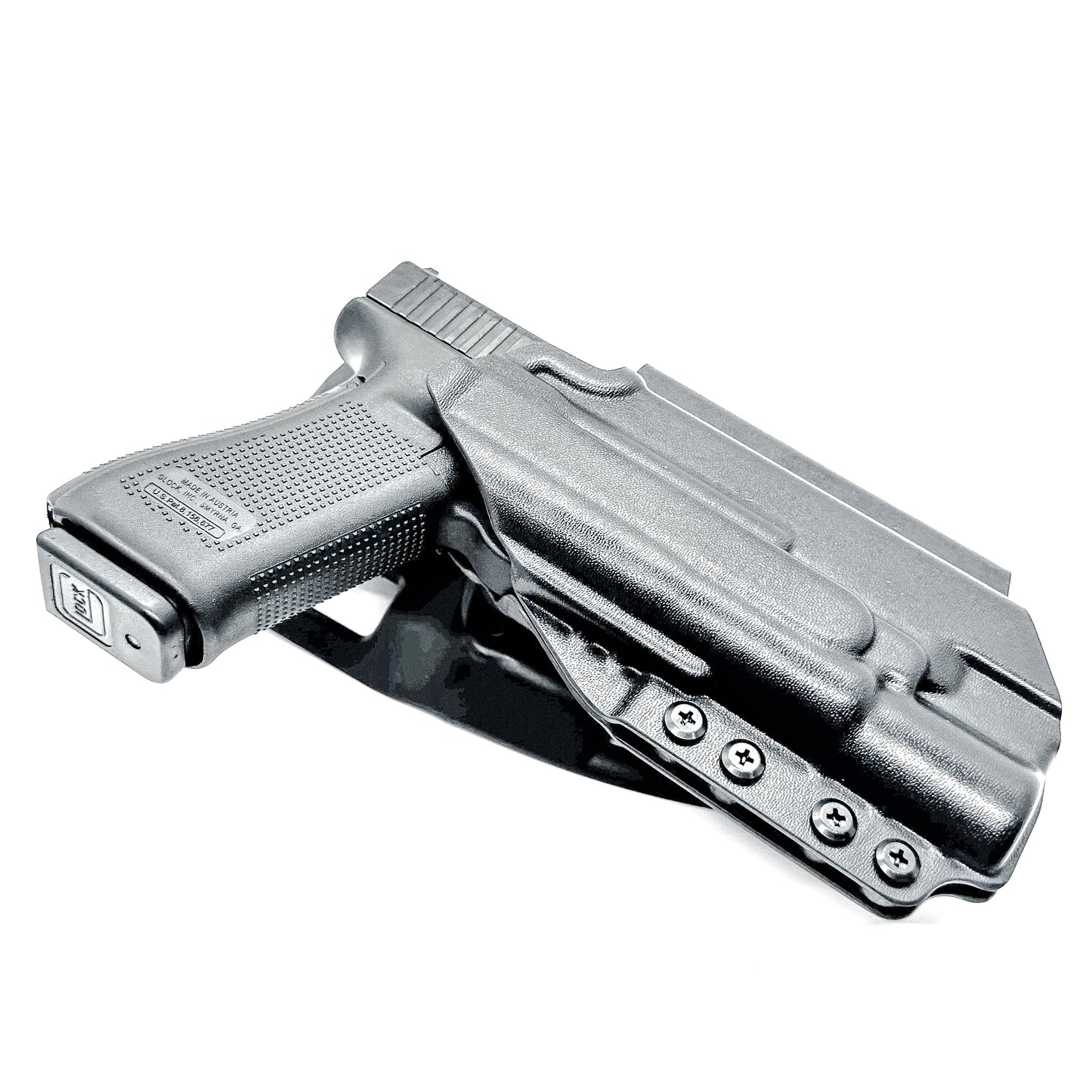 Duty & Competition OWB holster for the Glock 17 or 47 with the Surefire X300.  Shown in black with the Duty Drop attachment.