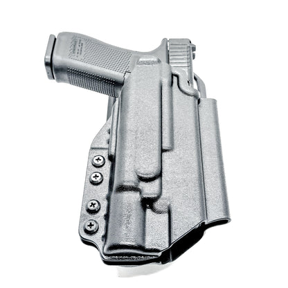 Duty & Competition OWB holster for the Glock 17 or 47 with the Surefire X300.  Shown in black with the Duty Drop attachment.