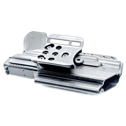 Black Outside Waistband OWB holster for the either the Glock 17 or 47 with the  Surefire X300.  Shown with the 4BROS 1.5" Belt Slide.