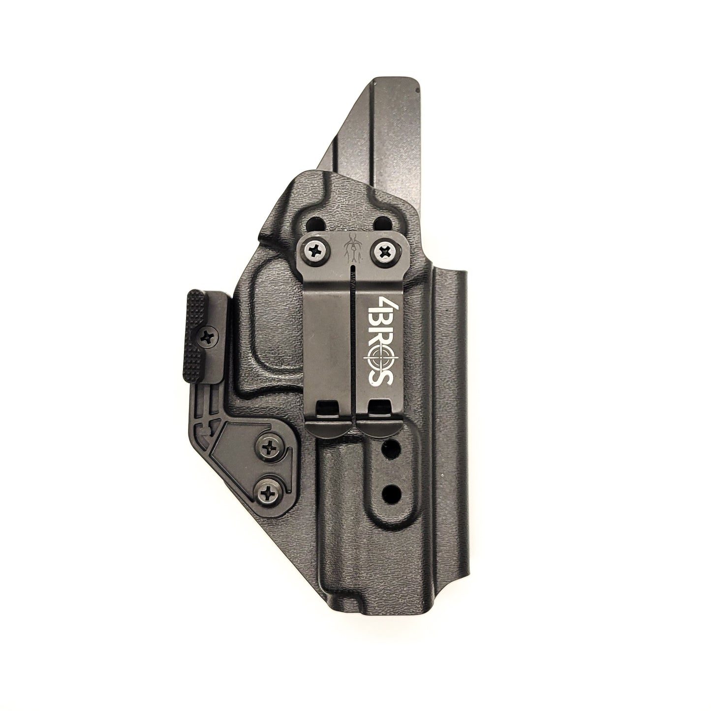 For the best IWB Kydex Inside Waistband Holster for the Glock 17 Gen 3, Gen 4, Gen 5, Gen 4 MOS, and 5 MOS, shop Four Brothers 4BROS Holsters.  Made in USA