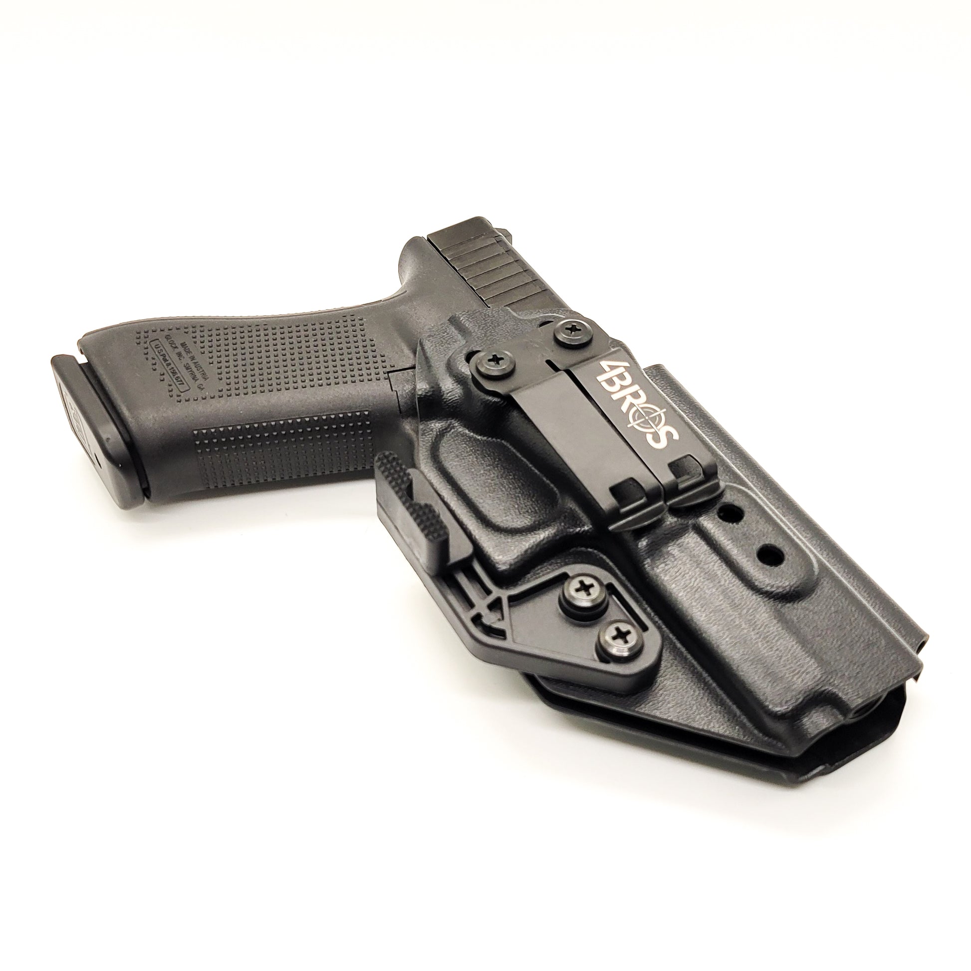 For the best IWB Kydex Inside Waistband Holster for the Glock 17 Gen 3, Gen 4, Gen 5, Gen 4 MOS, and 5 MOS, shop Four Brothers 4BROS Holsters.  Made in USA