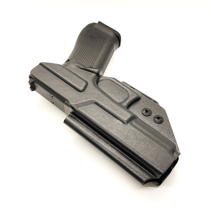 For the best IWB Kydex Inside Waistband Holster for the Glock 17 Gen 3, Gen 4, Gen 5, Gen 4 MOS, and 5 MOS, shop Four Brothers 4BROS Holsters.  Made in USA