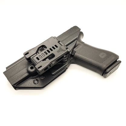For the best Outside Waistband OWB Holster for the Glock 17, 22, 17 MOS, 22 MOS, Gen 4, Gen 5, compact & full size 9mm and 40 S&W shop Four Brothers holsters.
