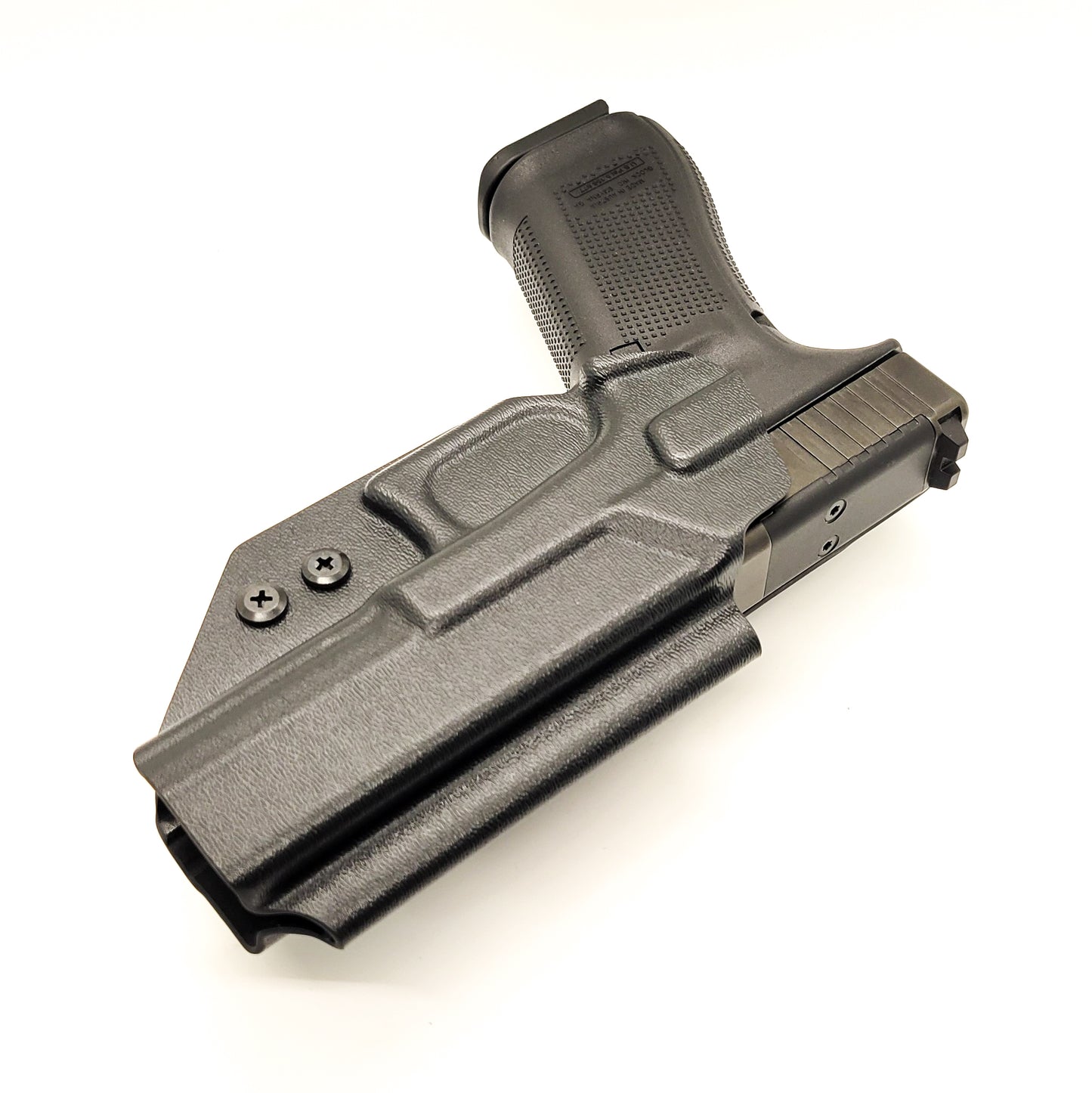 For the best Outside Waistband OWB Holster for the Glock 17, 22, 17 MOS, 22 MOS, Gen 4, Gen 5, compact & full size 9mm and 40 S&W shop Four Brothers holsters.
