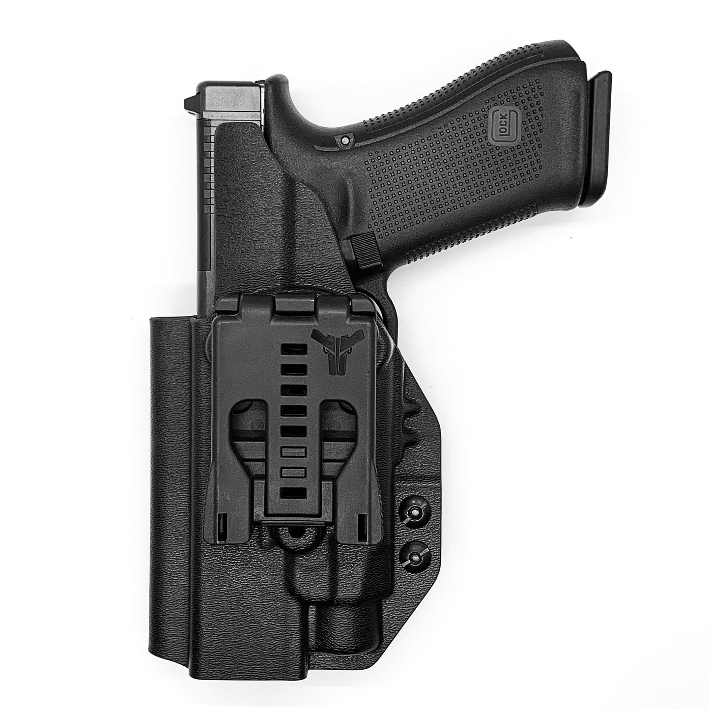 For the best Outside Waistband OWB Kydex holster designed to fit the Glock 17 Gen 5 with the Streamlight TLR-7 HL_X, TLR-7 X, & TLR-7 A, shop Four Brothers 4BROS holsters. Full sweat guard, adjustable retention, holster profile cut for red dot sights. Smooth edges for comfort and concealment. Made in the USA

