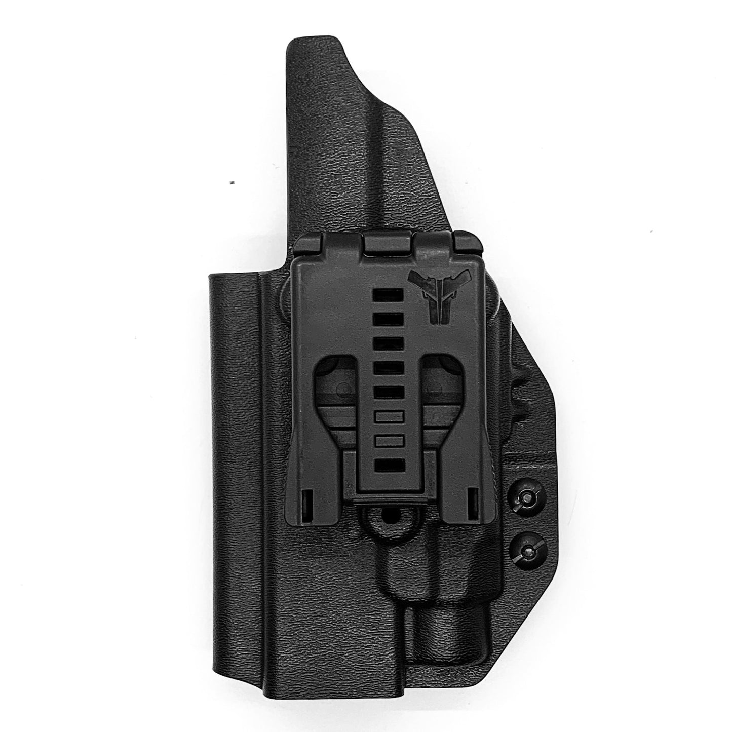 For the best Outside Waistband OWB Kydex holster designed to fit the Glock 17 Gen 5 with the Streamlight TLR-7 HL_X, TLR-7 X, & TLR-7 A, shop Four Brothers 4BROS holsters. Full sweat guard, adjustable retention, holster profile cut for red dot sights. Smooth edges for comfort and concealment. Made in the USA

