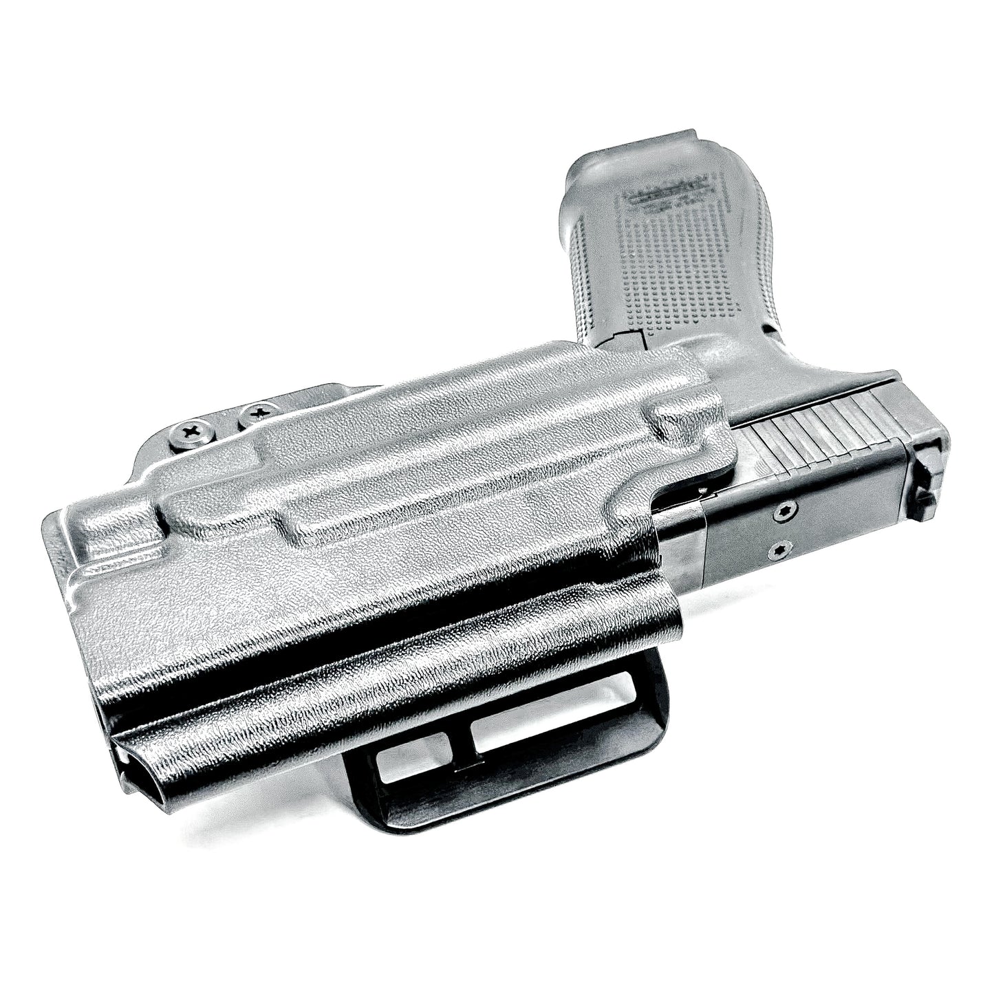 Glock 17 with TLR-7 HL-X outside waistband holster in black with 4BROS 1.5" Slide