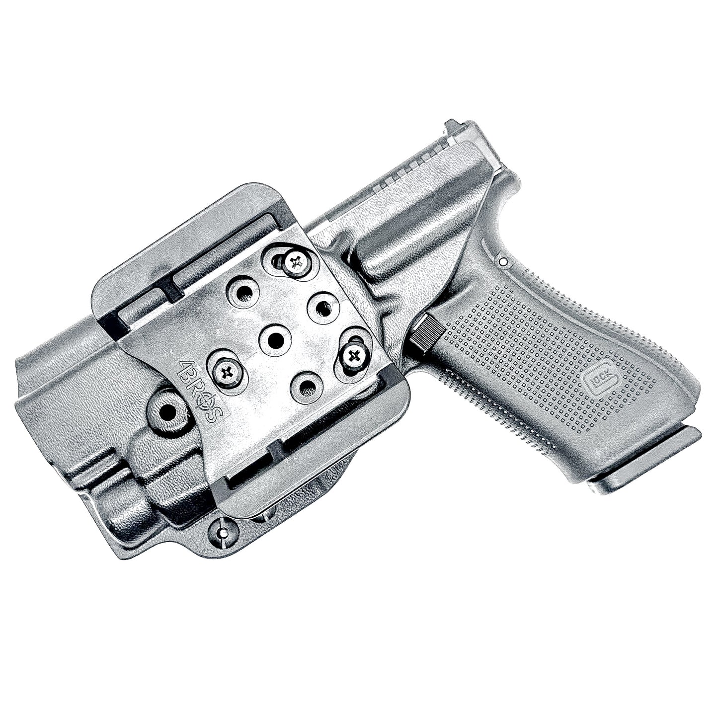 Glock 17 with TLR-7 HL-X outside waistband holster in black with 4BROS 1.5" Slide