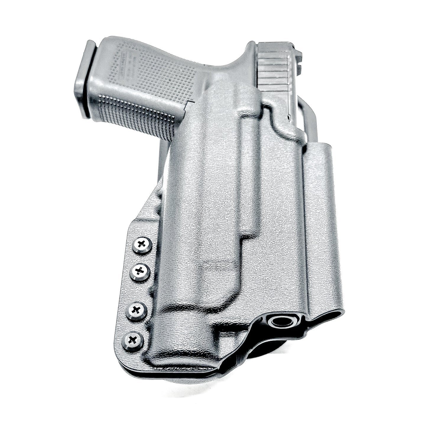 For the best, Outside Waistband OWB Glock 19, 19X, and 45 Gen 5 pistols & Streamlight TLR-1 HL Duty & Competition Kydex Holster, shop Four Brothers Holsters. 