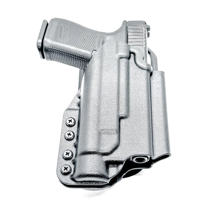 For the best, Outside Waistband OWB Glock 19, 19X, and 45 Gen 5 pistols & Streamlight TLR-1 HL Duty & Competition Kydex Holster, shop Four Brothers Holsters. 