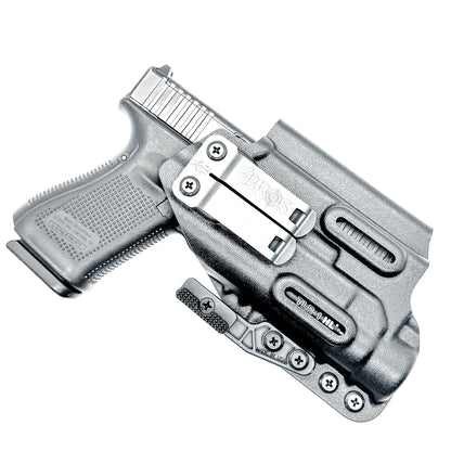 For the best IWB Kydex Inside Waistband for the Glock 19, 19X, and 45 Gen 5 pistols & Streamlight TLR-1 HL weapon-mounted light shop Four Brothers Holsters.