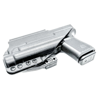 For the best IWB Kydex Inside Waistband for the Glock 19, 19X, and 45 Gen 5 pistols & Streamlight TLR-1 HL weapon-mounted light shop Four Brothers Holsters.