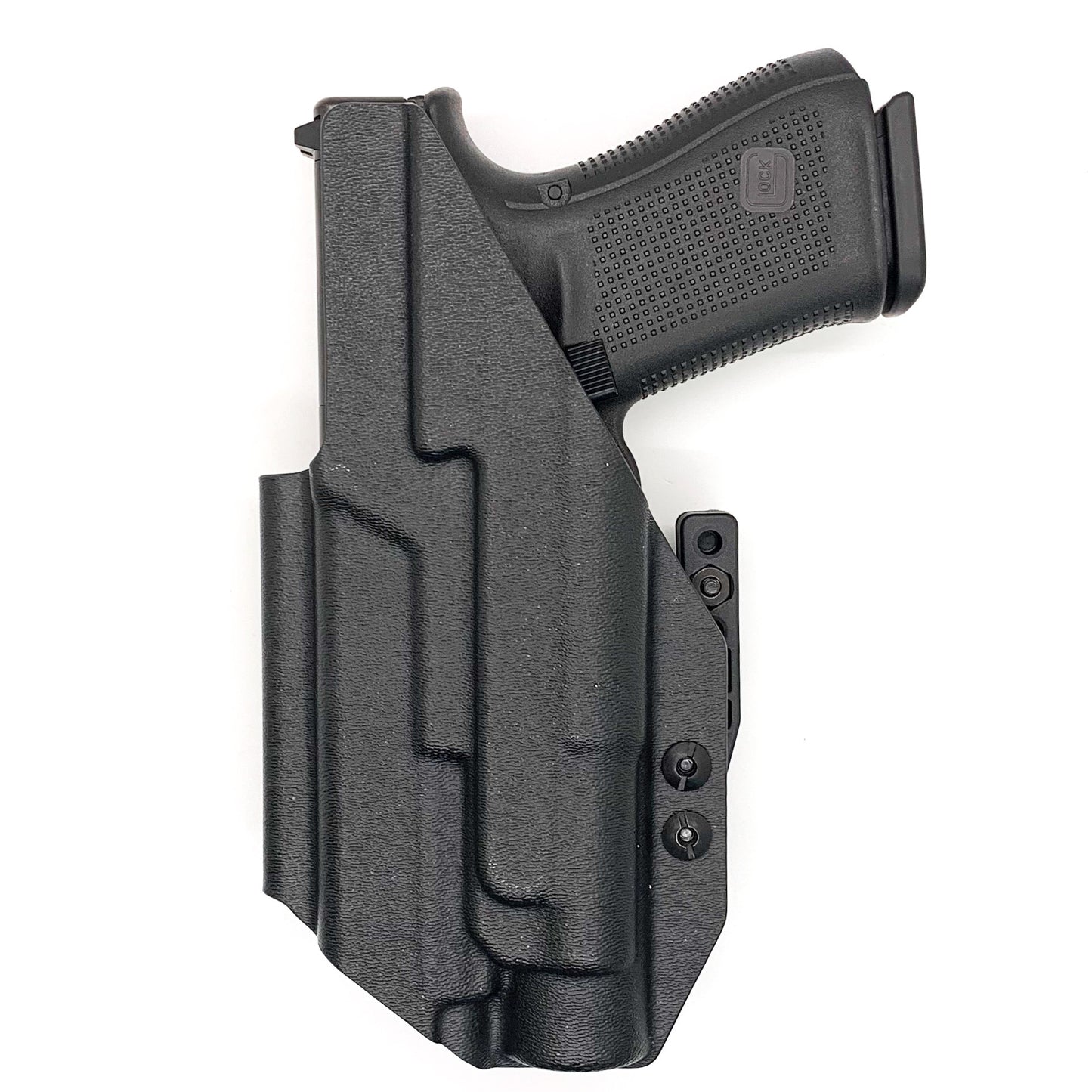For the best IWB Kydex Inside Waistband for the Glock 19, 19X, and 45 Gen 5 pistols & Streamlight TLR-1 HL weapon-mounted light shop Four Brothers Holsters. 