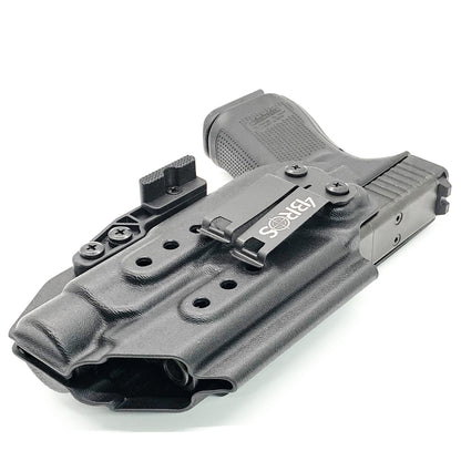 For the best IWB Kydex Inside Waistband for the Glock 19, 19X, and 45 Gen 5 pistols & Streamlight TLR-1 HL weapon-mounted light shop Four Brothers Holsters. 