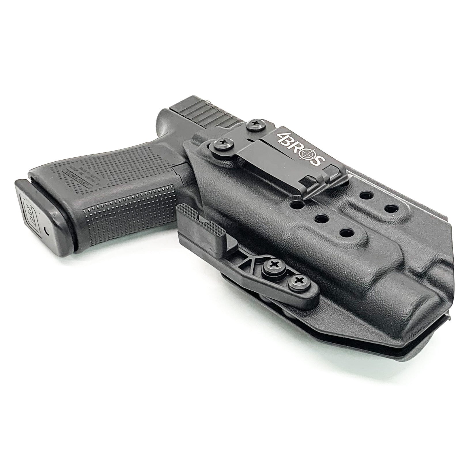 For the best IWB Kydex Inside Waistband for the Glock 19, 19X, and 45 Gen 5 pistols & Streamlight TLR-1 HL weapon-mounted light shop Four Brothers Holsters. 