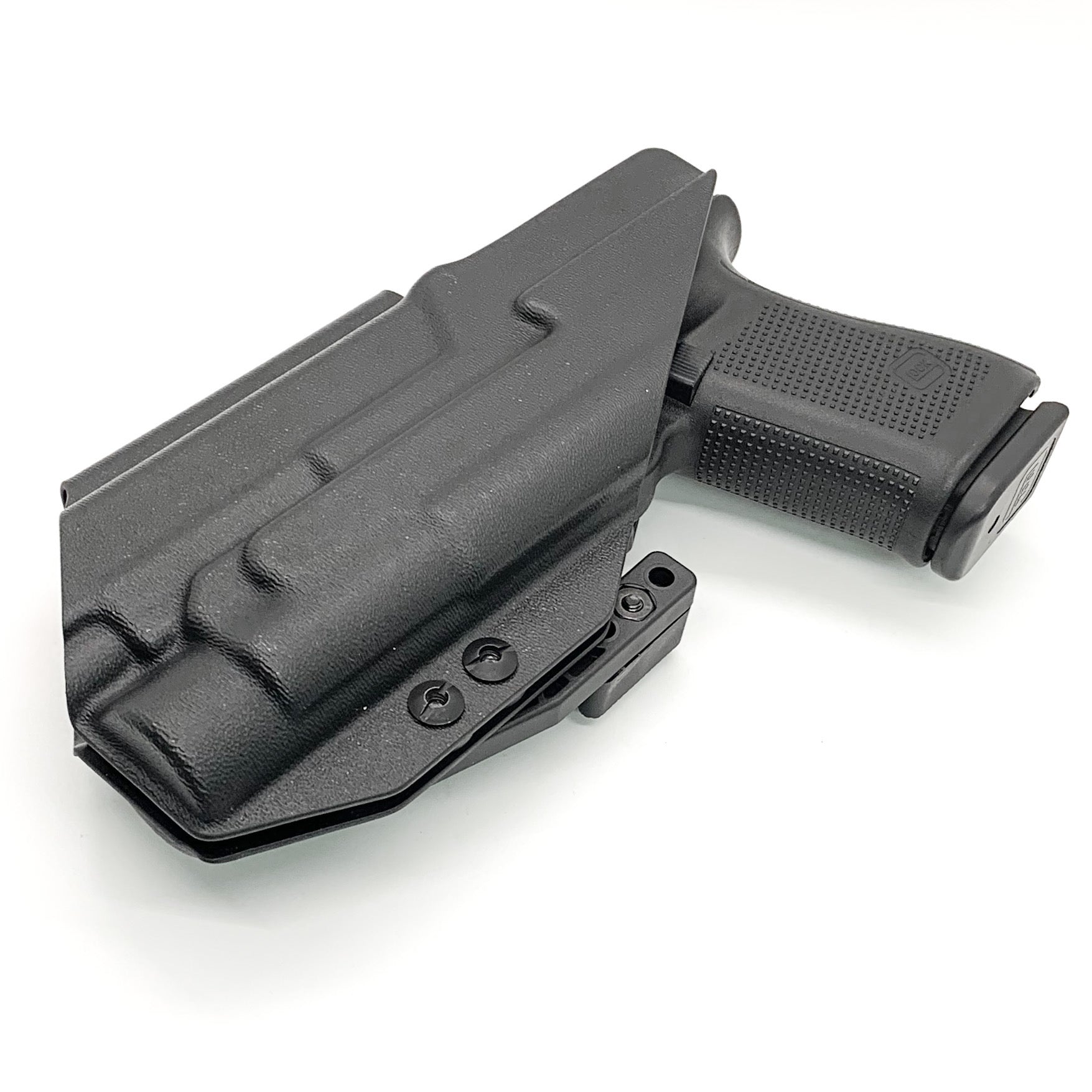 For the best IWB Kydex Inside Waistband for the Glock 19, 19X, and 45 Gen 5 pistols & Streamlight TLR-1 HL weapon-mounted light shop Four Brothers Holsters. 
