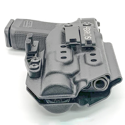 For the best IWB Kydex Inside Waistband for the Glock 19, 19X, and 45 Gen 5 pistols & Streamlight TLR-1 HL weapon-mounted light shop Four Brothers Holsters. 