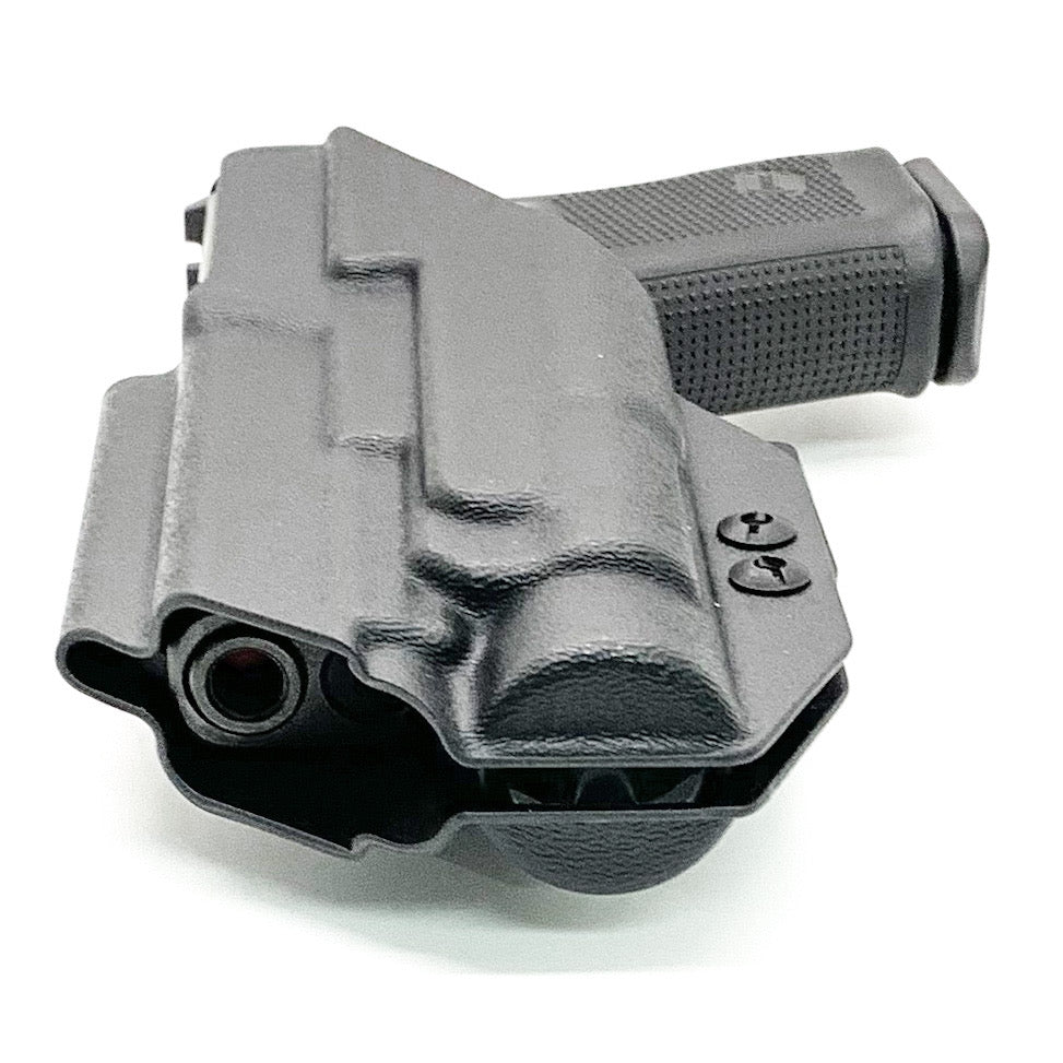For the best IWB Kydex Inside Waistband for the Glock 19, 19X, and 45 Gen 5 pistols & Streamlight TLR-1 HL weapon-mounted light shop Four Brothers Holsters. 
