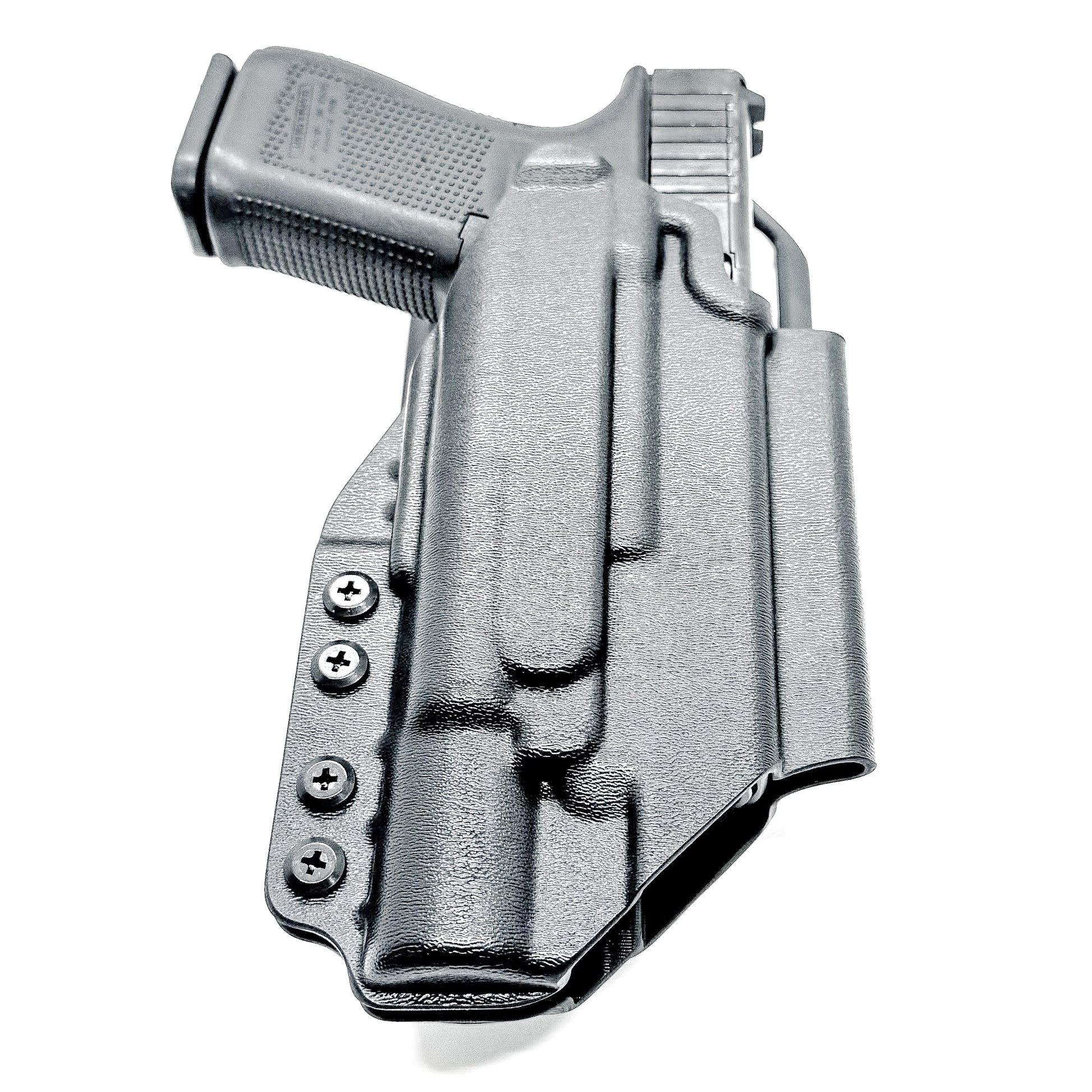 Duty & Competition Holster  for the Glock 19 or 45 with the Surefire X300.  Shown in black with a Duty Drop attachment.