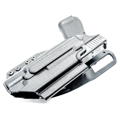 Duty & Competition Holster  for the Glock 19 or 45 with the Surefire X300.  Shown in black with a Duty Drop attachment.