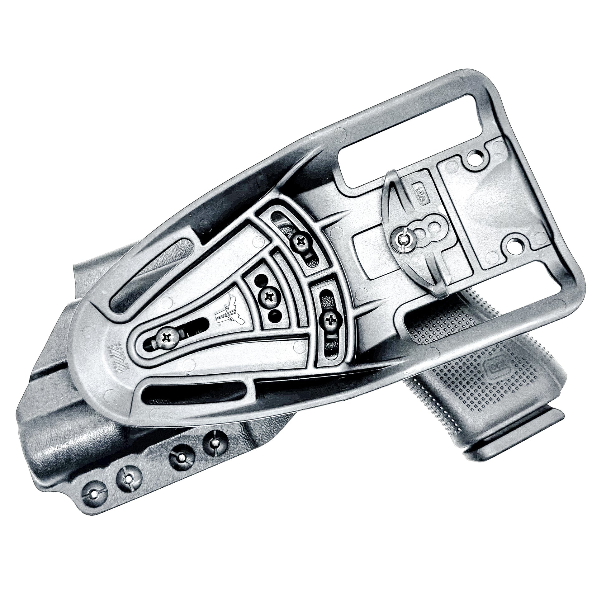 Duty & Competition Holster  for the Glock 19 or 45 with the Surefire X300.  Shown in black with a Duty Drop attachment.