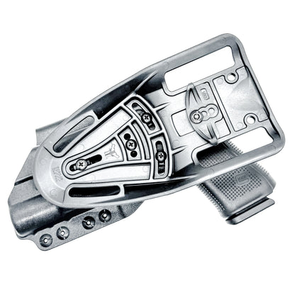 Duty & Competition Holster  for the Glock 19 or 45 with the Surefire X300.  Shown in black with a Duty Drop attachment.