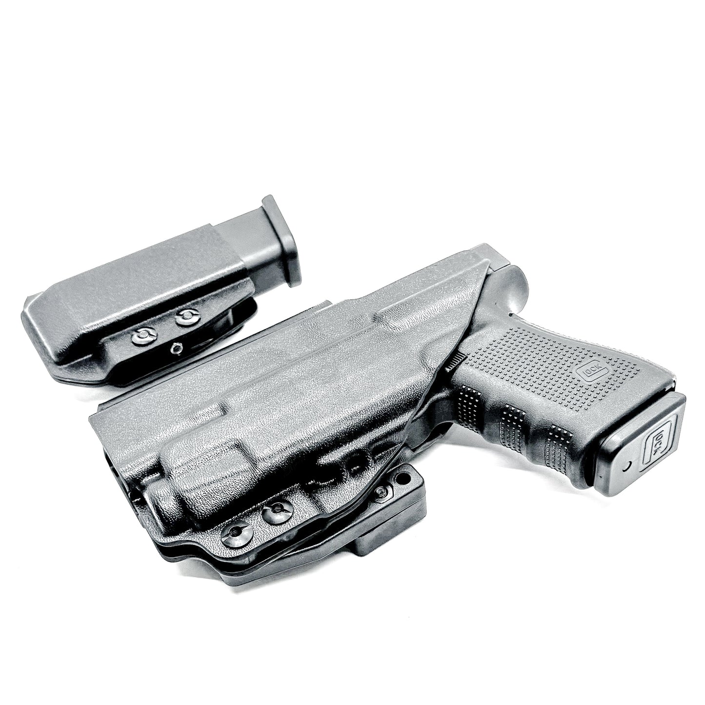 Four Brothers Holsters Glock 19 & Glock 23 Gen 3/4 IWB Inside Waistband & AIWB Holster and Magazine Carrier Combo for Streamlight TLR-7 A/X
