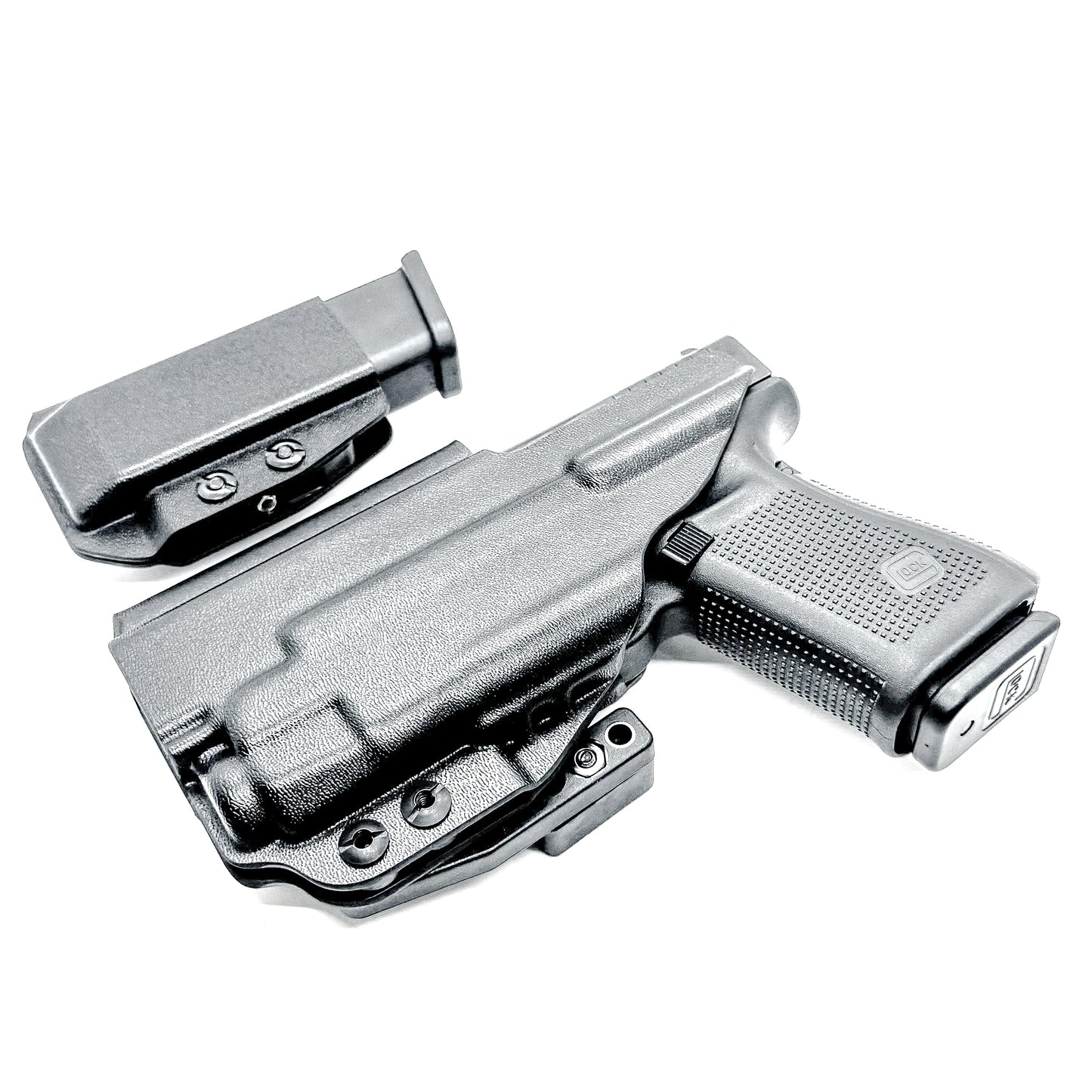 Four Brothers Holsters Glock 19, 19X & 45 Gen 5, Gen 6 & Gen V IWB Inside Waistband & AIWB Holster and Magazine Carrier Combo for Streamlight TLR-7 A/X