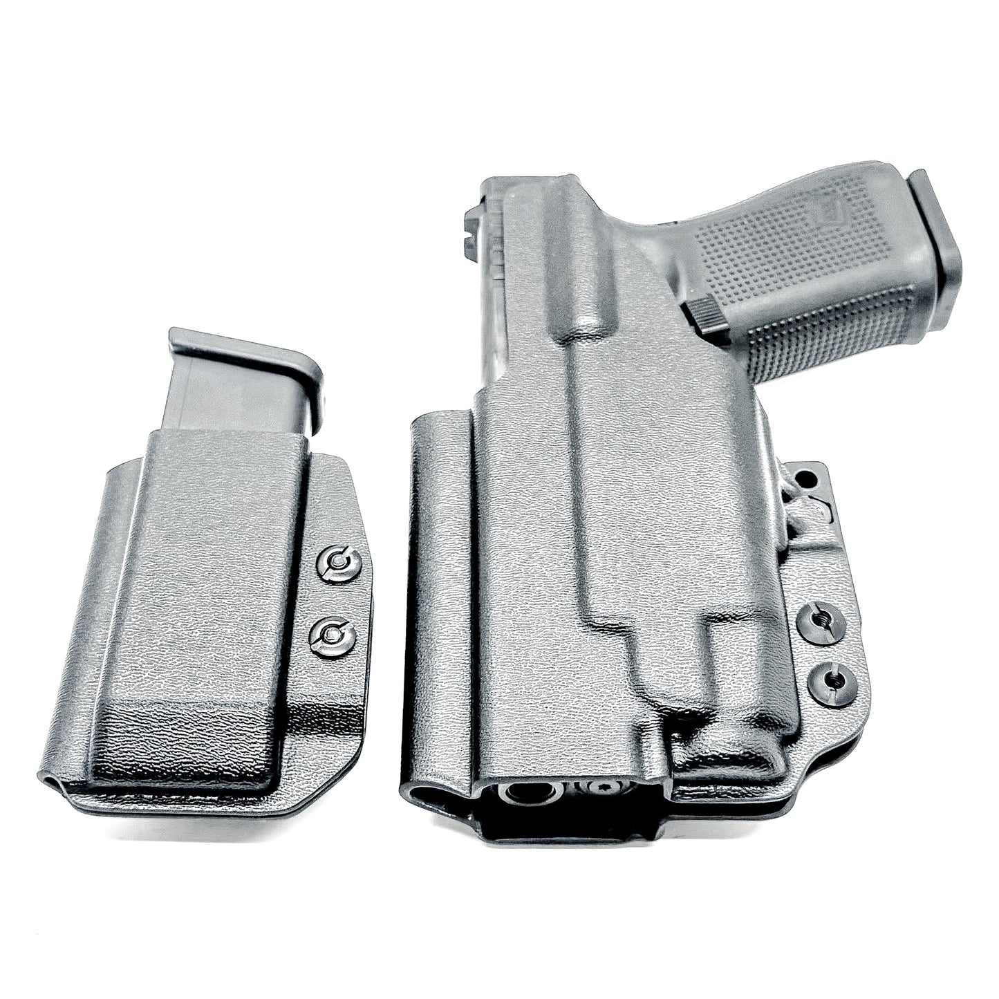 Four Brothers Holsters Glock 19, 19X & 45 Gen 5, Gen 6 & Gen V IWB Inside Waistband & AIWB Holster and Magazine Carrier Combo for Streamlight TLR-7 A/X