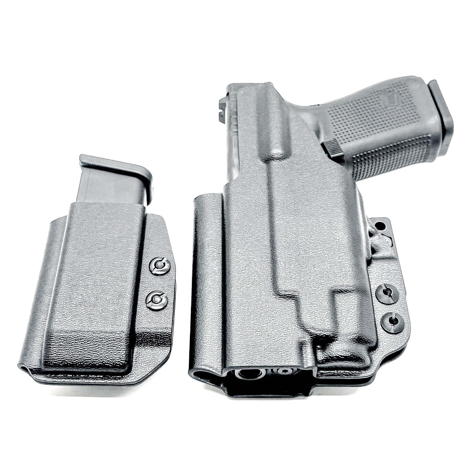 Four Brothers Holsters Glock 19, 19X & 45 Gen 5, Gen 6 & Gen V IWB Inside Waistband & AIWB Holster and Magazine Carrier Combo for Streamlight TLR-7 A/X