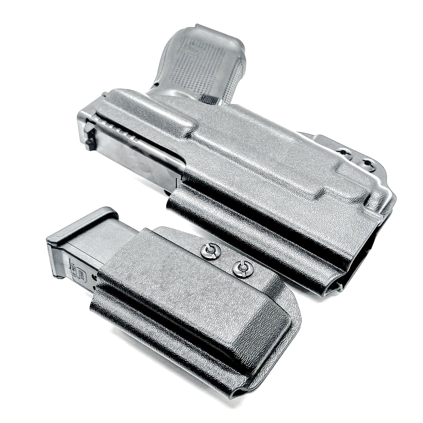 Four Brothers Holsters Glock 19, 19X & 45 Gen 5, Gen 6 & Gen V IWB Inside Waistband & AIWB Holster and Magazine Carrier Combo for Streamlight TLR-7 A/X
