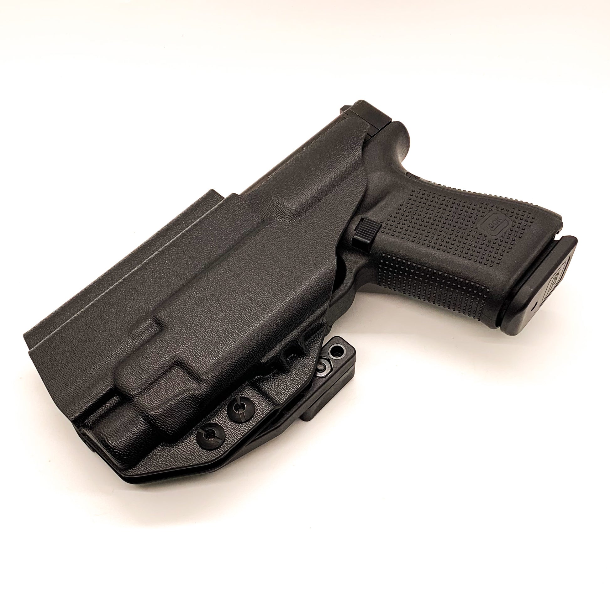 For the best IWB Kydex Inside Waistband Holster for the Glock 19 Gen 5 with the Streamlight TLR-7 HL-X, TLR-7 X, & TLR-7 A, shop Four Brothers 4BROS holsters.
