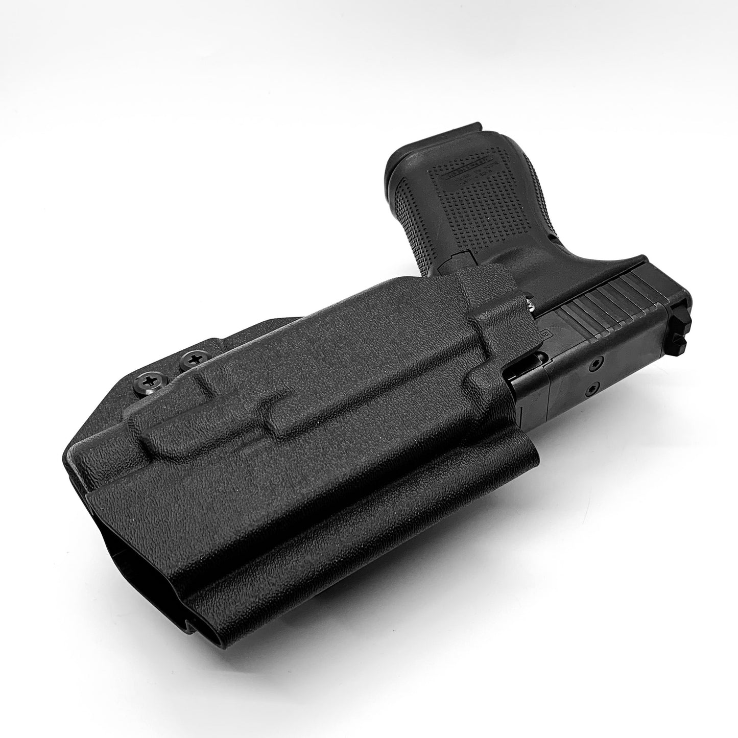 For the best Outside Waistband OWB Kydex holster designed to fit the Glock 19 Gen 5  with the Streamlight TLR-7 HL-X & TLR-7, shop Four Brothers 4BROS holsters