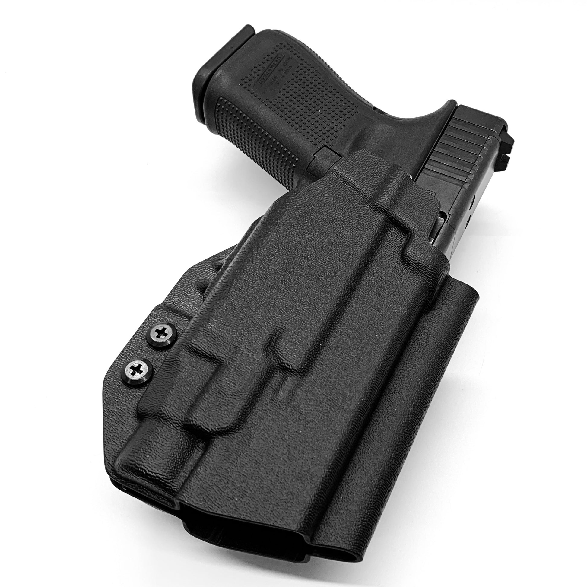 For the best Outside Waistband OWB Kydex holster designed to fit the Glock 19 Gen 5  with the Streamlight TLR-7 HL-X & TLR-7, shop Four Brothers 4BROS holsters