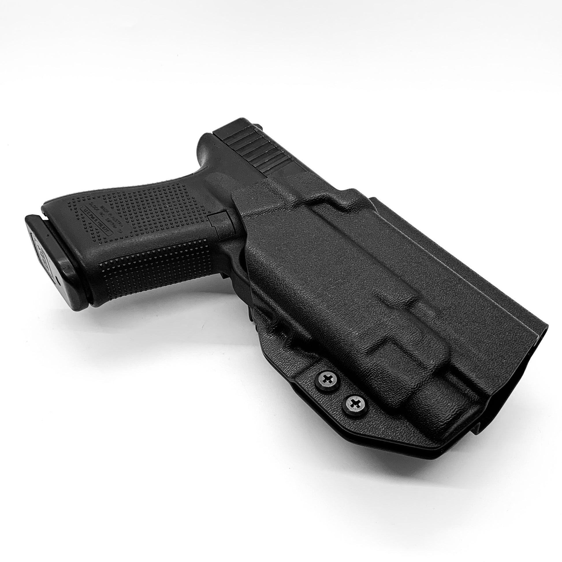 For the best Outside Waistband OWB Kydex holster designed to fit the Glock 19 Gen 5  with the Streamlight TLR-7 HL-X & TLR-7, shop Four Brothers 4BROS holsters